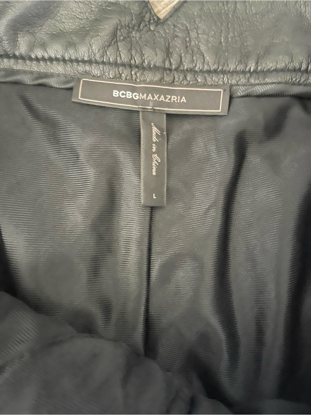 BCBGMAXAZRIA Black Genuine Lamb Leather Cargo Bermuda Shorts Size L Moto Y2K - Picture 4 of 7